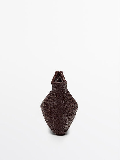 Medium woven nappa leather bag