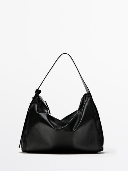 Nappa leather shoulder bag