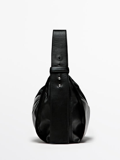 Nappa leather shoulder bag