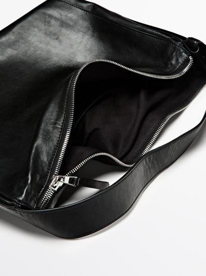 Nappa leather shoulder bag