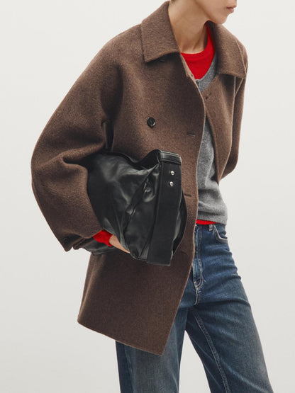 Nappa leather shoulder bag