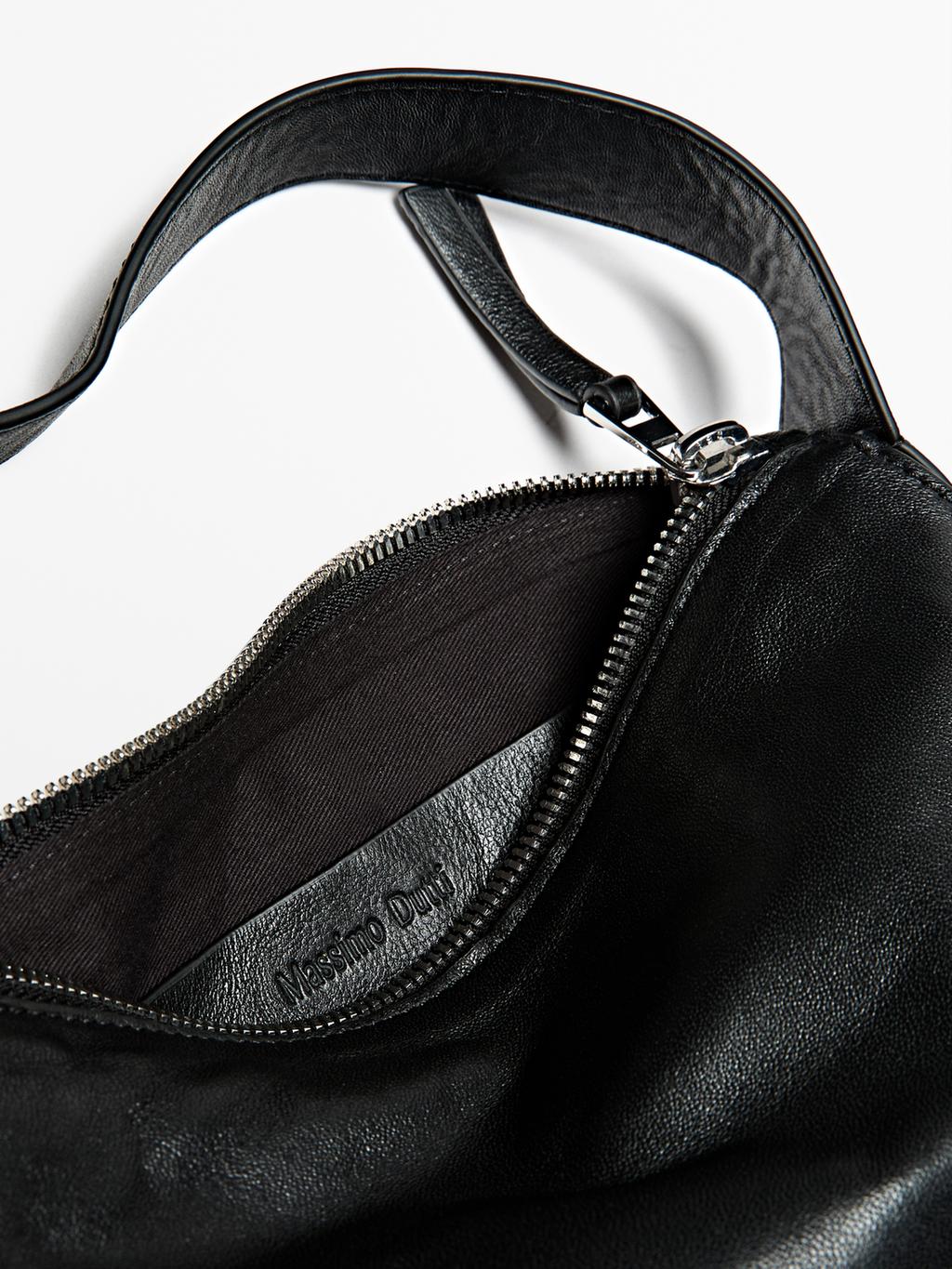Small nappa leather shoulder bag