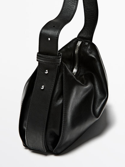 Small nappa leather shoulder bag