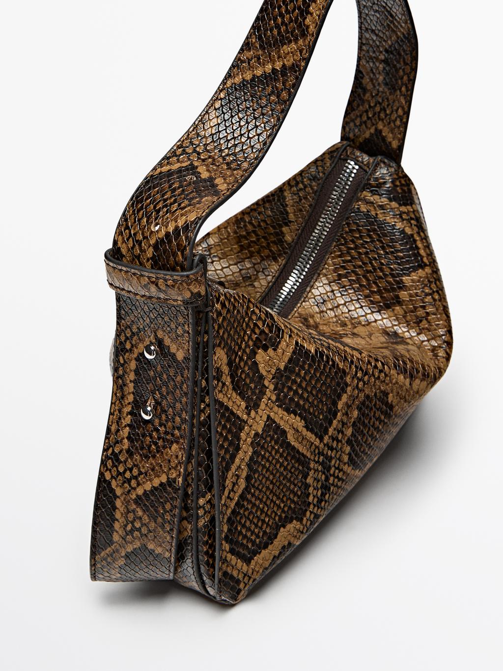 Small animal print shoulder bag