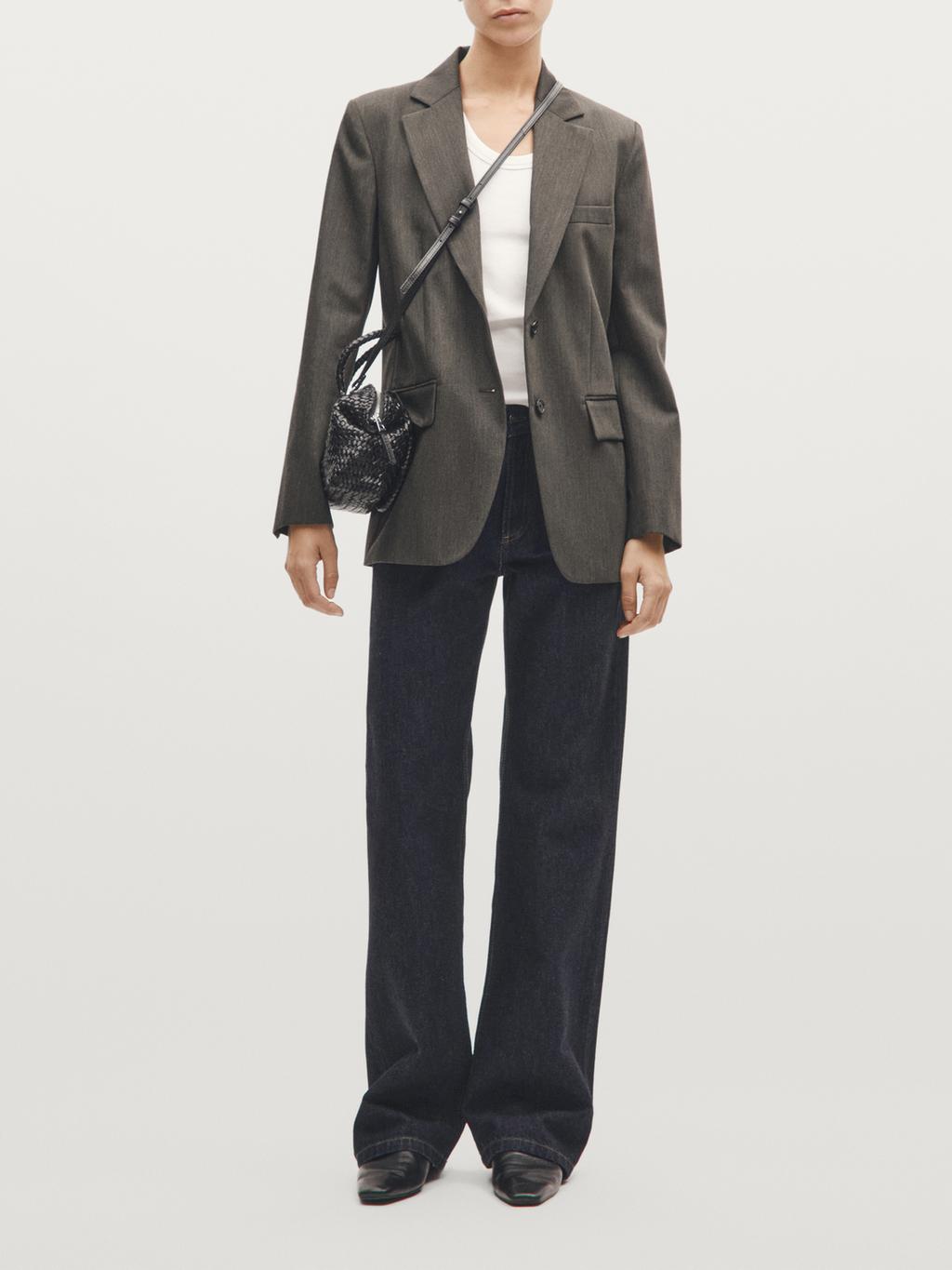 Small woven nappa leather satchel bag