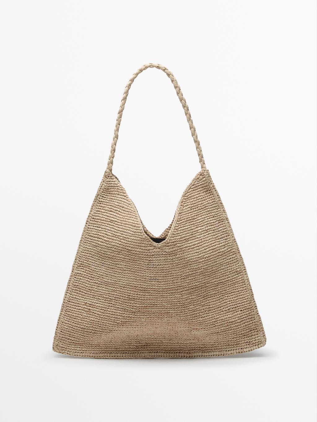 Raffia tote bag