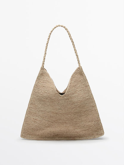 Raffia tote bag