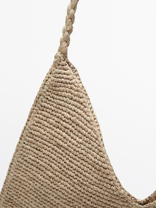 Raffia tote bag