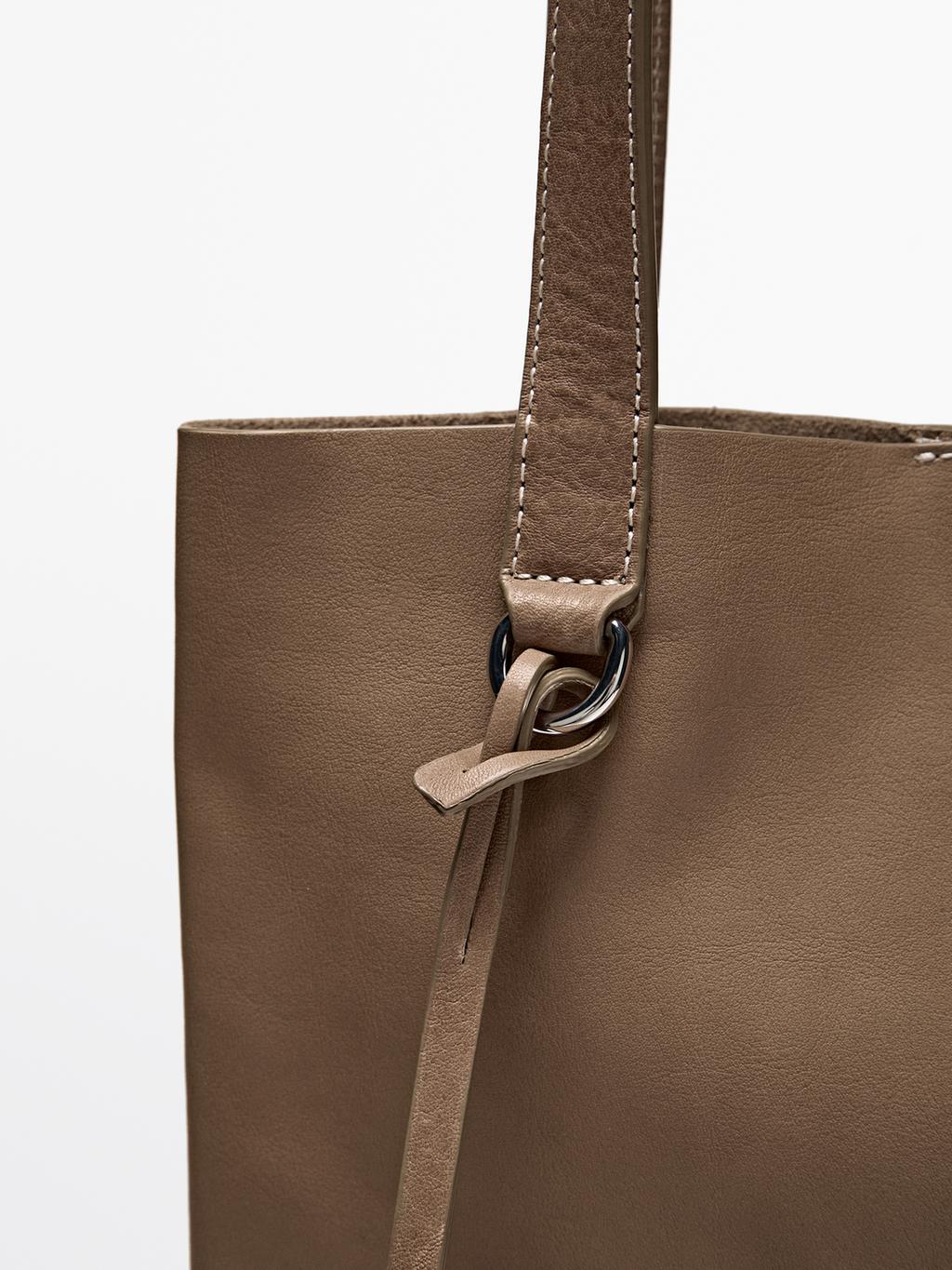 Nappa leather tote bag