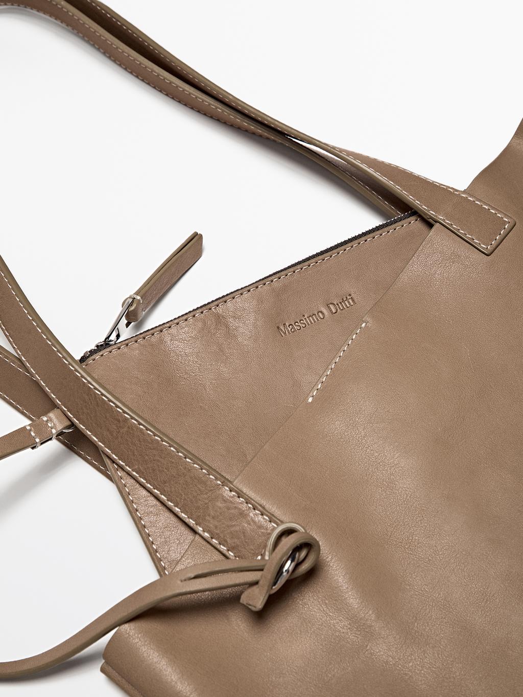 Nappa leather tote bag