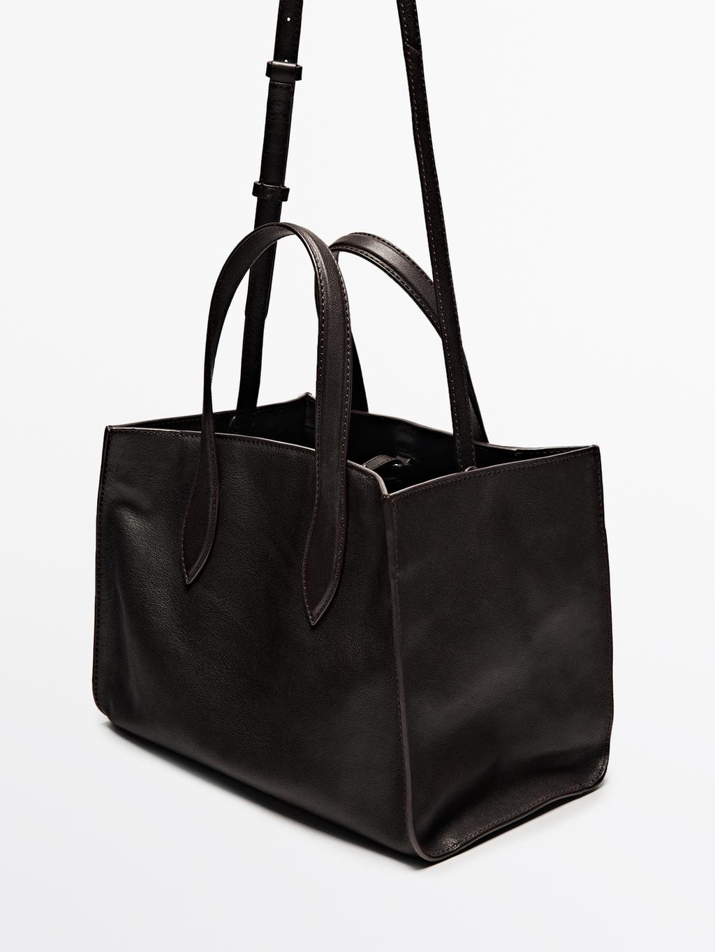 Mid-size nappa leather MD ICON tote bag