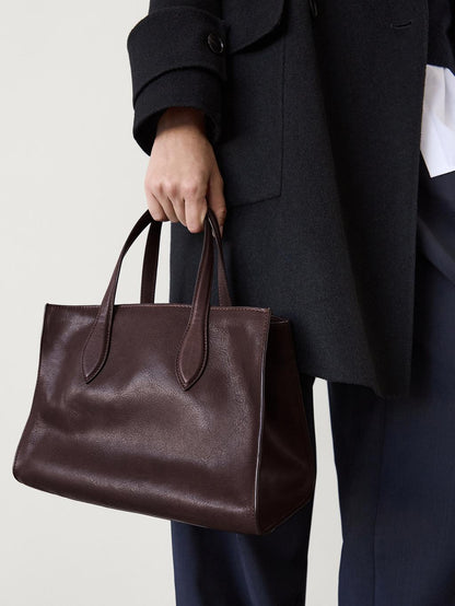 Mid-size nappa leather MD ICON tote bag