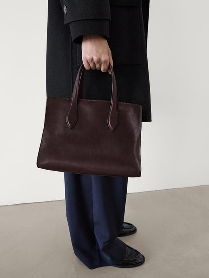 Mid-size nappa leather MD ICON tote bag
