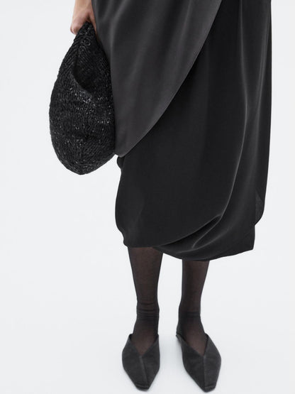 Mid-size crochet knit leather bag - LIMITED