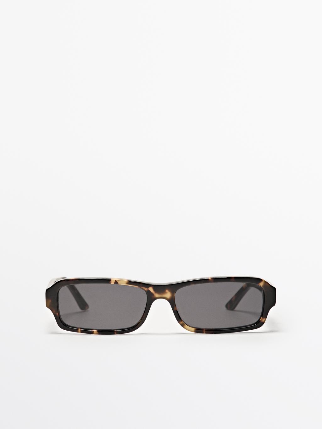 Elongated sunglasses