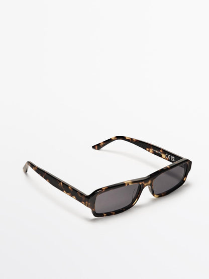 Elongated sunglasses