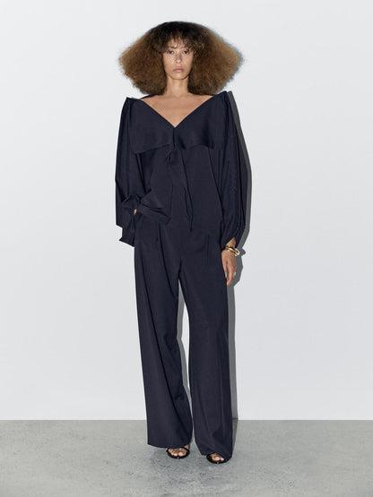 100% wool double darted trousers - STUDIO