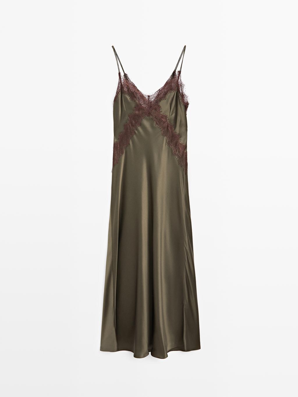 100% silk long slip dress - STUDIO