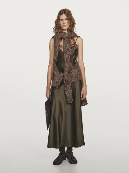 100% silk long slip dress - STUDIO