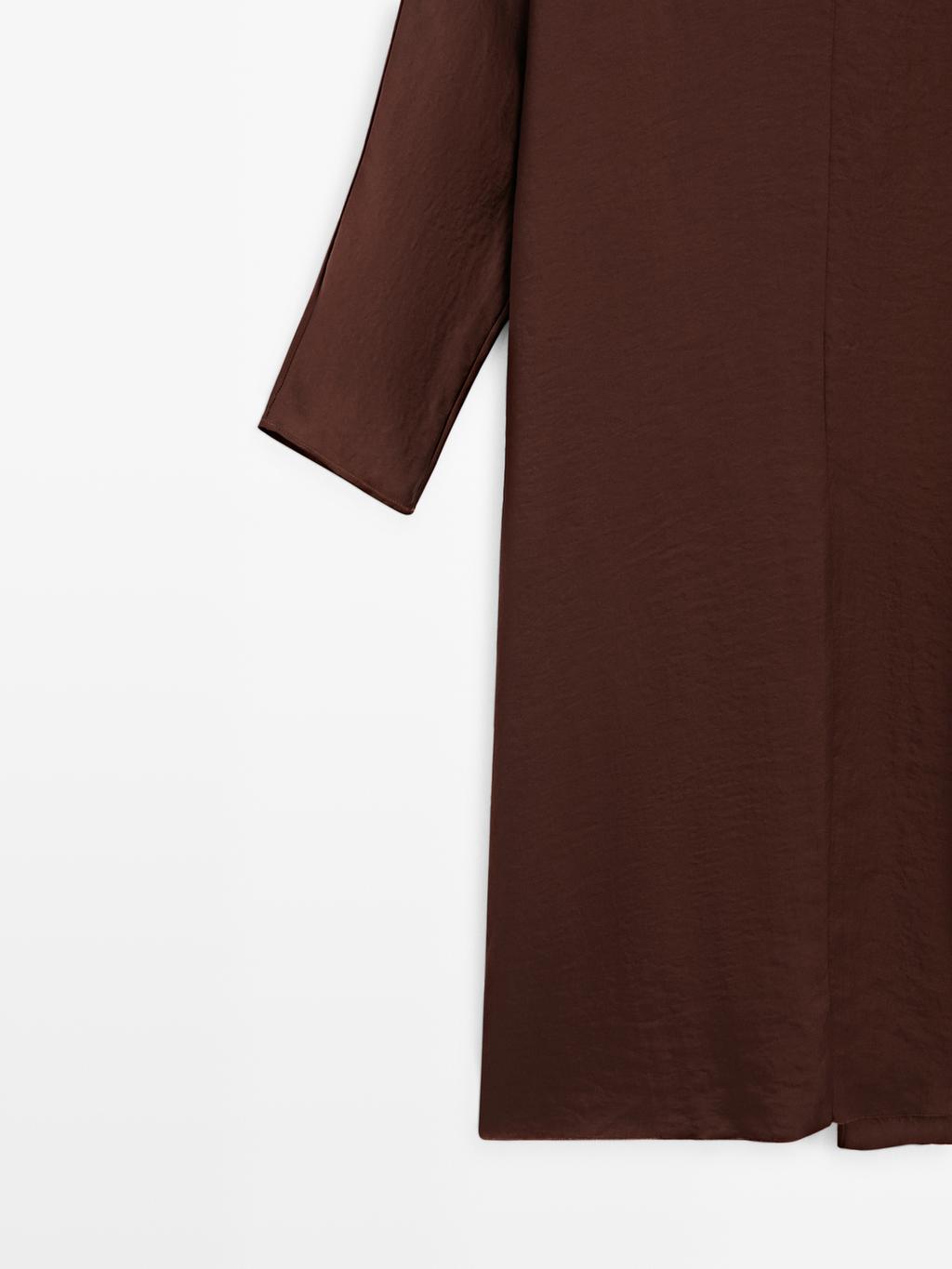 Flowing long sleeve midi dress - STUDIO