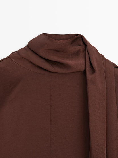 Flowing long sleeve midi dress - STUDIO