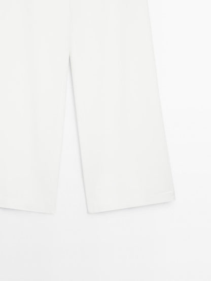 High-waist palazzo trousers - STUDIO