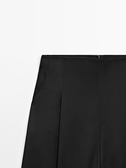 Satin wide-leg trousers - STUDIO