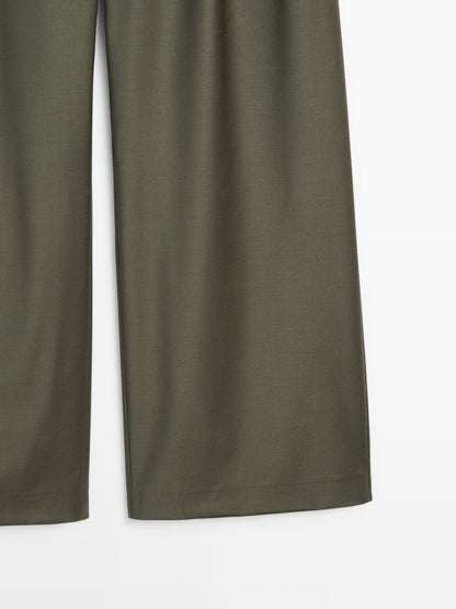 Darted wool blend trousers - STUDIO