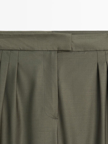 Darted wool blend trousers - STUDIO