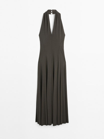 Long flowing halter-neck dress - STUDIO