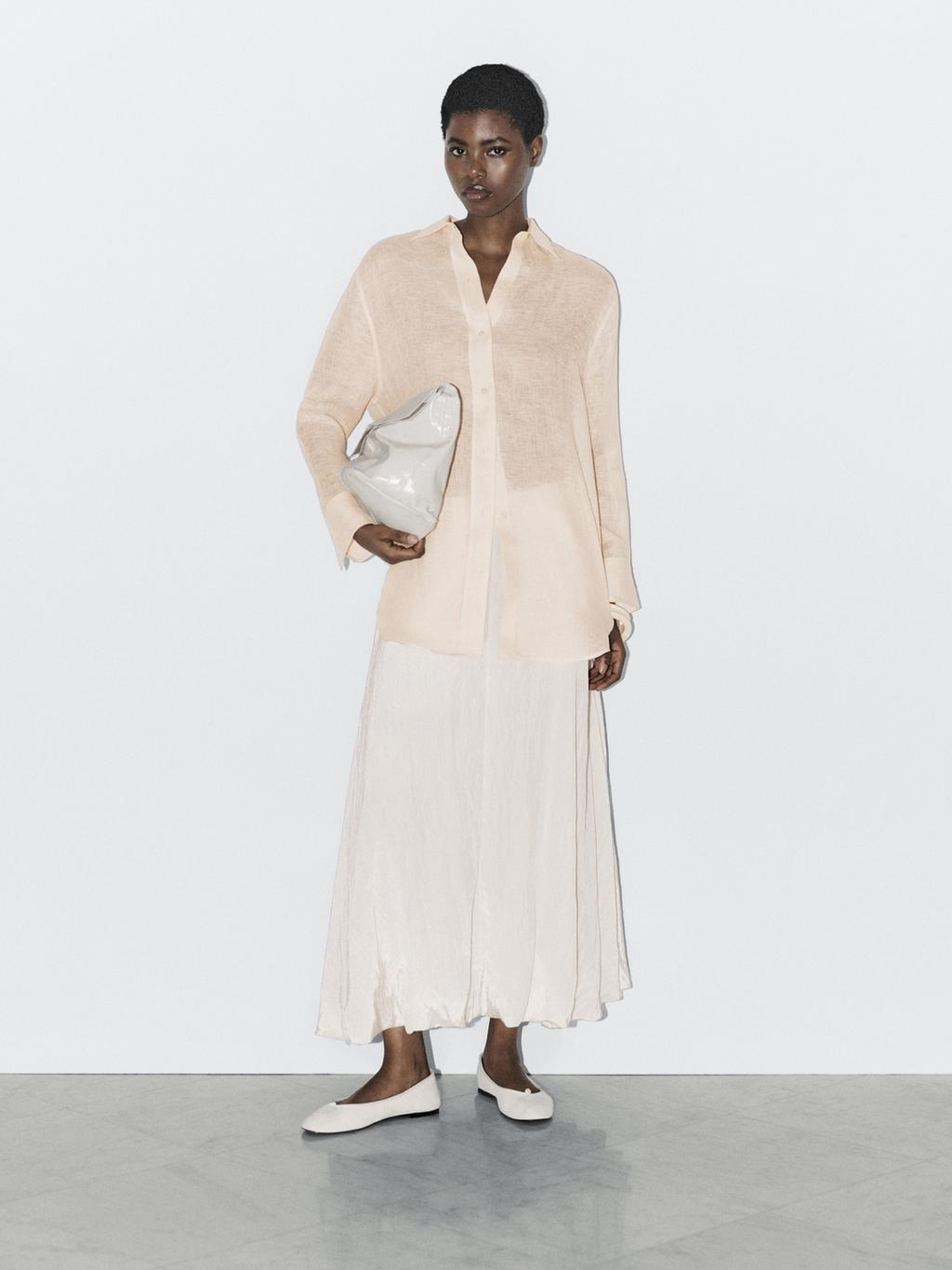 Long 100% linen shirt - STUDIO