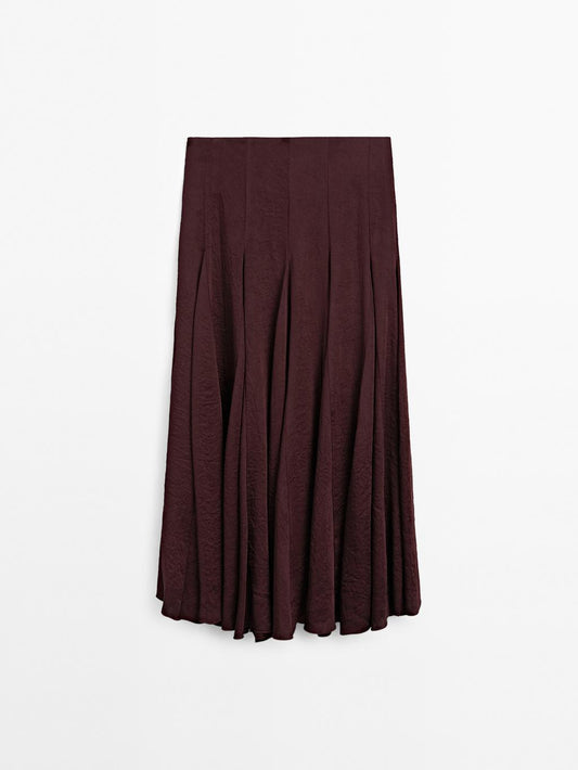 Flowing midi skirt with godet details - STUDIO