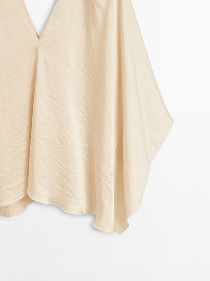 Flowing V-neck blouse - STUDIO