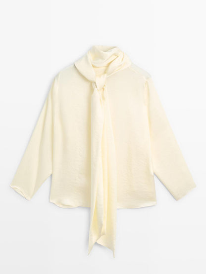 Flowing blouse with scarf - STUDIO