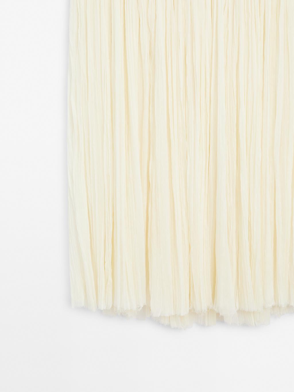 Long silk blend skirt with sash - STUDIO