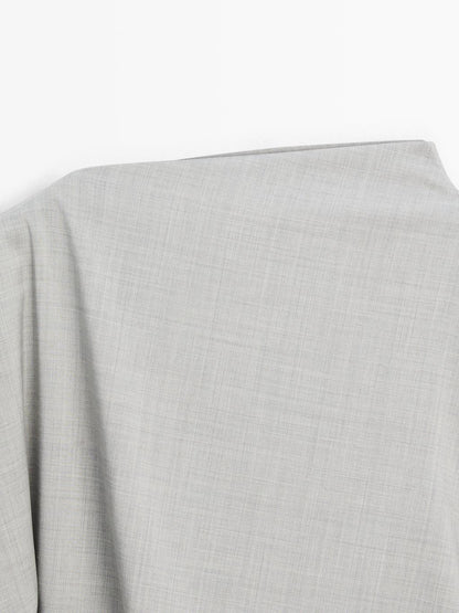 100% wool asymmetric ruffled blouse - STUDIO