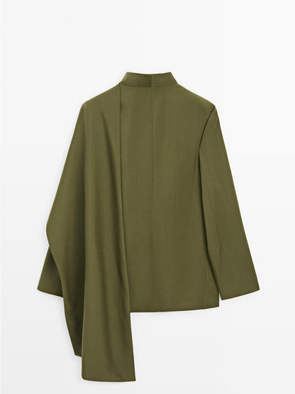 100% wool scarf blazer - STUDIO