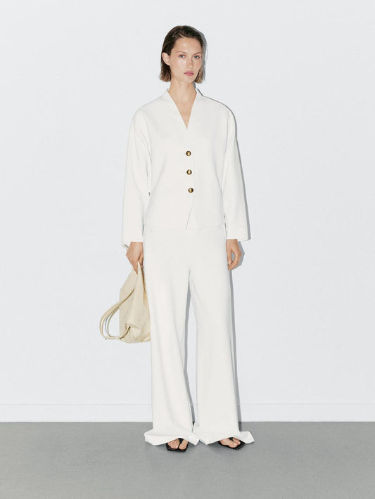 Flowing blazer with gold-toned buttons - STUDIO