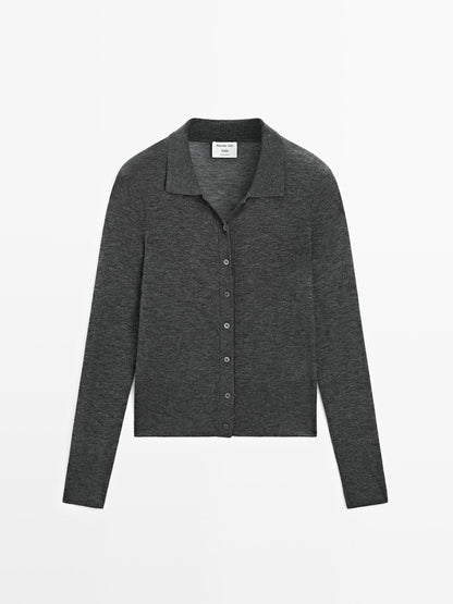 100% wool knit cardigan - Studio