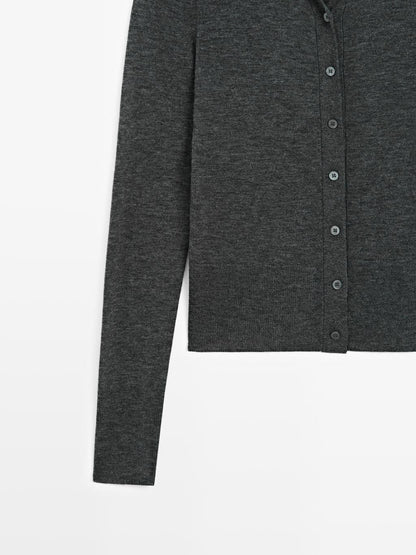 100% wool knit cardigan - Studio