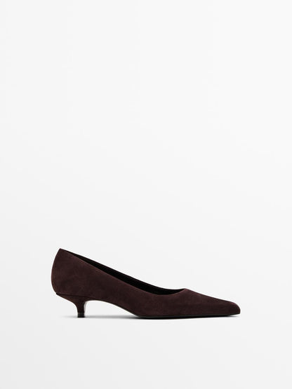 Suede high-heel shoes