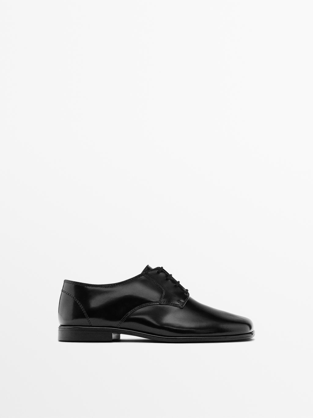 Soft leather derby shoes