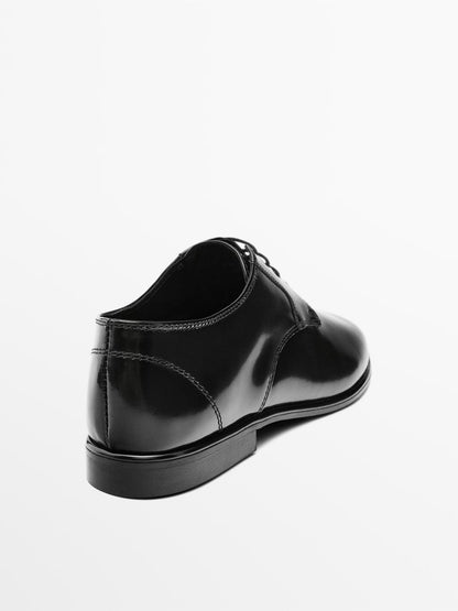 Soft leather derby shoes
