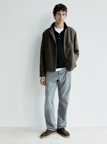 Moc toe split suede shoes