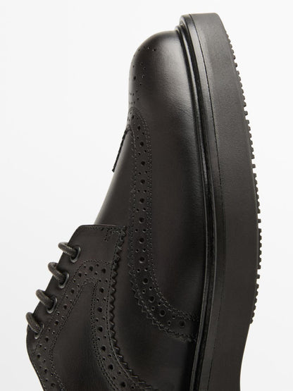 Nappa leather brogues