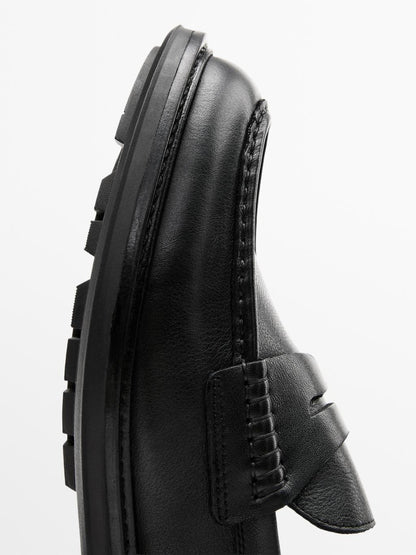 Soft leather loafers