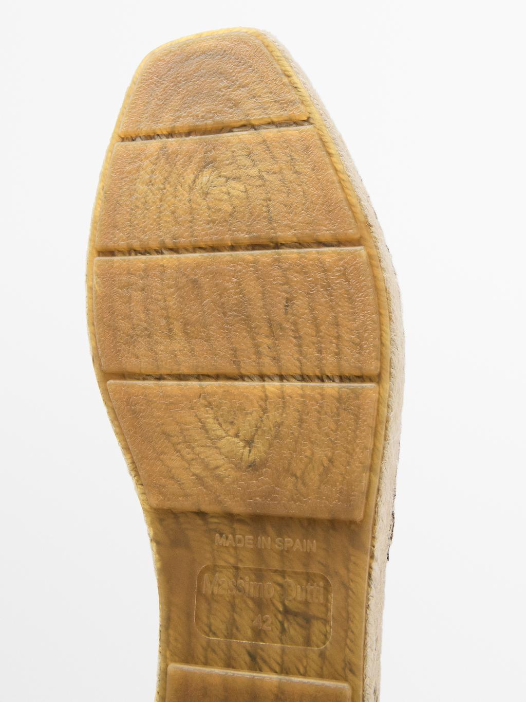 Split suede espadrilles